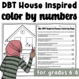 DBT House Inspired Color By Number Worksheet