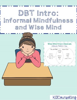 Preview of DBT Intro to Mindfulness for High School Counseling with Digital Version