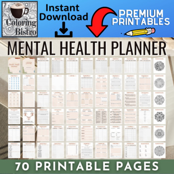 Preview of DBT Journal, Mental Health Planner,  Depression Therapy Journal, Cognitive