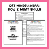 DBT Mindfulness How & What Skills Lesson Plan