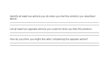 DBT - Opposite Actions by In-home counseling resources | TpT