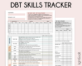 DBT Skills Tracker, DBT Diary Card, Mood tracker, Coping s
