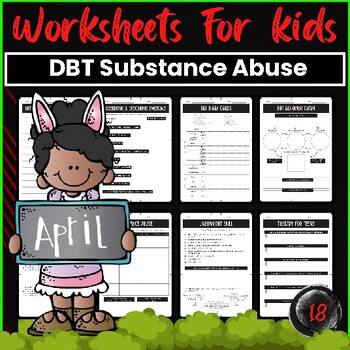 Preview of DBT Substance Abuse Worksheets