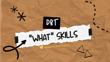 Preview of DBT "What" Skills Bundle (Infographic/Lesson & Presentation)
