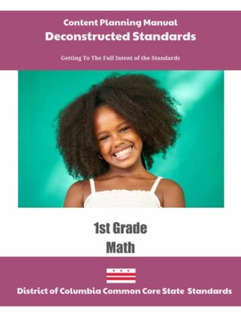 Preview of DC Deconstructed Standards Content Planning Manual Math 1st Grade