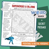 DC & MARVEL SUPERHEROES Word Search Puzzle Activity Vocabu