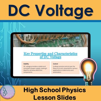Preview of DC voltage | PowerPoint Lesson Slides High School Physics | multimeter