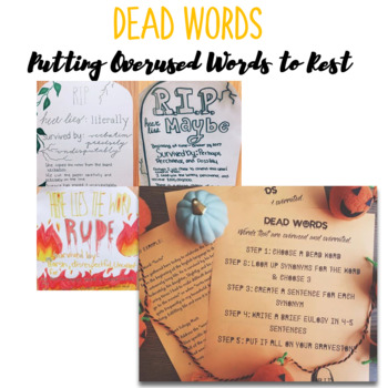 Preview of DEAD WORDS PROJECT! Putting OVERUSED and OVERRATED Words to Rest