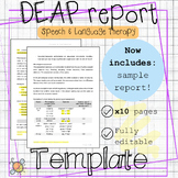 DEAP report template | Phonology assessment evaluation | S