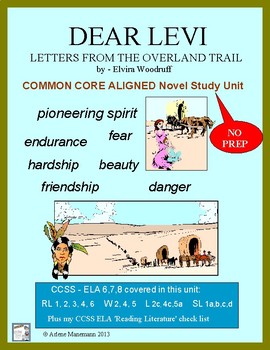 Preview of DEAR LEVI: Common Core Aligned Novel Study