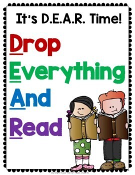 DEAR Time Poster: Drop Everything and Read Poster, Directions & Bookmark