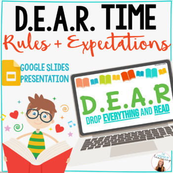 Preview of DEAR Time Rules & Expectations Google Slides [Drop Everything and READ]