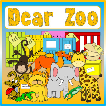 DEAR ZOO STORY RESOURCES AND ZOO ROLE PLAY EYFS KS 1-2 ENGLISH ANIMALS