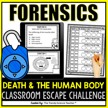 Preview of DEATH AND THE HUMAN BODY- CLASSROOM ESCAPE ACTIVITY (Print & Digital)