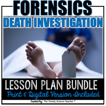 Preview of DEATH INVESTIGATION LESSON PLAN BUNDLE- Print and Digital