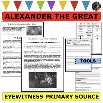 Preview of DEATH OF ALEXANDER THE GREAT Eyewitness Account PRIMARY SOURCE