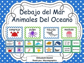 Preview of DEBAJO DEL MAR ANIMALES DEL OCEANO