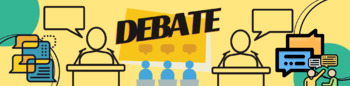 Preview of DEBATE VIRTUAL BANNER | GOOGLE CLASSROOM ANIMATED BANNER