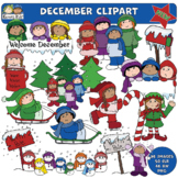 DECEMBER Clipart Kids (Karen's Kids Clip Art)