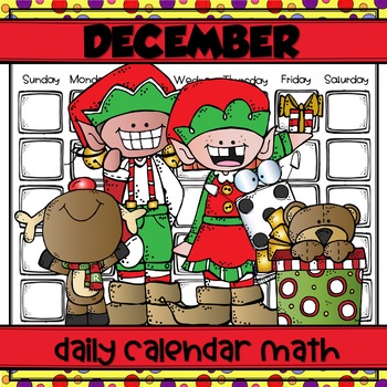 Preview of DECEMBER Daily Calendar Math for Kinders