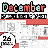 DECEMBER Early Finishers Monthly Activity Packet | Morning