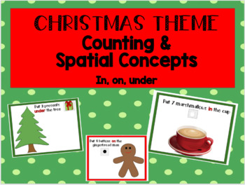Preview of DECEMBER THEME * Counting and Spatial Concepts GOOGLE SLIDES