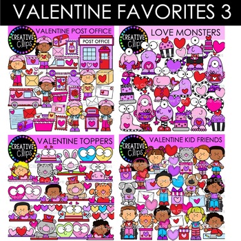 Preview of Valentine Clipart Favorites 3 Bundle: formerly December VIP 2022