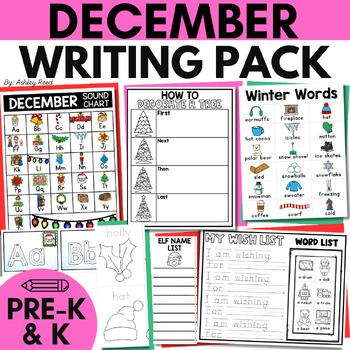 DECEMBER Writing Center for Preschool Pre-K and Kindergarten | CHRISTMAS