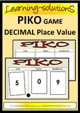 DECIMAL PLACE VALUE GAME - PIKO - Board and Card Game