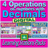 DECIMALS - Add, Subtract, Multiply & Divide - 3 Digital Bundles