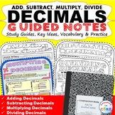 DECIMALS Doodle Math - Interactive Notebooks (Guided Notes)