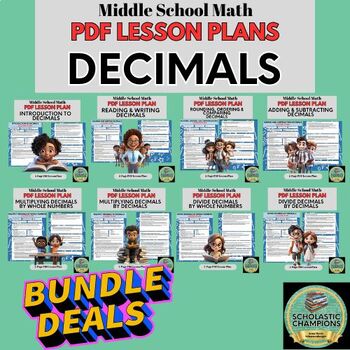 Preview of DECIMALS LESSON PLAN BUNDLE for 4th/5th-Middle School Math