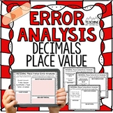 DECIMALS Place Value Error Analysis