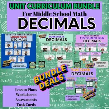 Preview of DECIMALS * UNIT CURRICULUM BUNDLE * 4th and 5th Grade Middle School Math