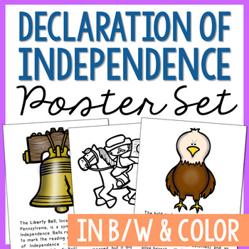 Preview of DECLARATION OF INDEPENDENCE Posters | Bulletin Board | Note Pages Activity
