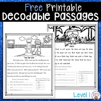 Preview of DECODABLE PASSAGES FREE | Aligns with ORTON GILLINGHAM | Science of Reading