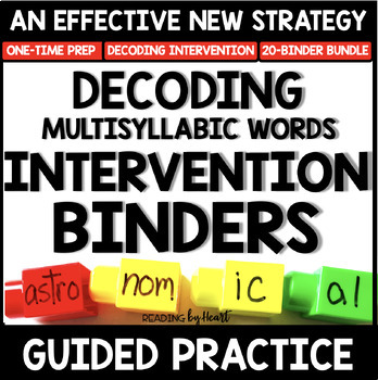 Preview of DECODE MULTISYLLABIC WORDS SOR SCIENCE OF READING INTERVENTION BINDERS BUNDLE