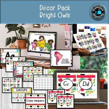 Preview of DECOR PACK -BRIGHT OWLS DESIGN  