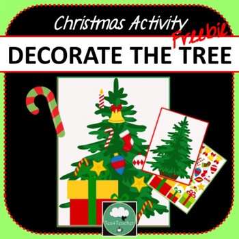 Preview of DECORATE THE CHRISTMAS TREE Christmas Activity for Kids FREEBIE