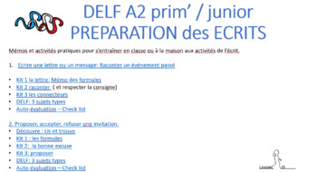 Preview of DELF PRIM A2 - Reussir l'écrit