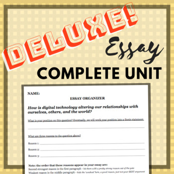 Preview of DELUXE Synthesizing Essay Writing: Complete Unit!