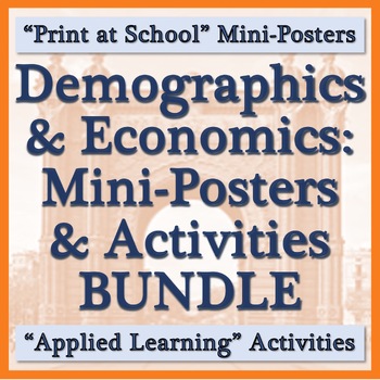 Preview of DEMOGRAPHICS AND ECONOMICS -- Mini-Posters, Projects, and Activities BUNDLE