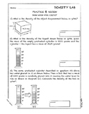 DENSITY LAB: (Potato, aluminum, water, & air) Unique densi