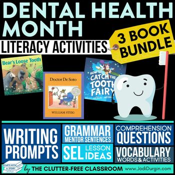 Preview of DENTAL HEALTH MONTH READ ALOUD ACTIVITIES February teeth picture book companions