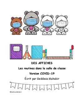 Preview of DES AFFICHES Les routines dans la salle de classe [Version COVID-19]