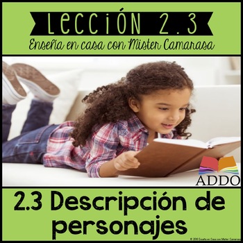 Preview of DESCRIBIR PERSONAJES (20+TEXTS) DESCRIBE CHARACTER (SPANISH)-Lección 2.3