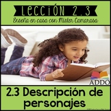 DESCRIBIR PERSONAJES (20+TEXTS) DESCRIBE CHARACTER (SPANIS