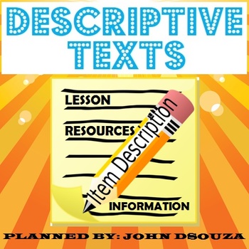 Preview of DESCRIPTIVE INFORMATION TEXT LESSON AND RESOURCES