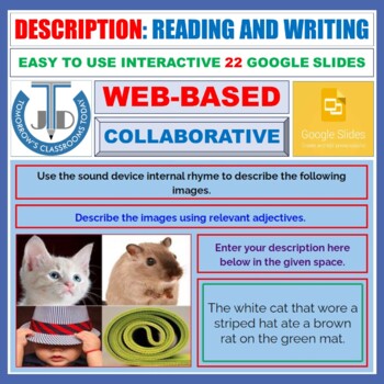 Preview of DESCRIPTION - READING AND WRITING: 22 GOOGLE SLIDES