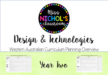 Preview of DESIGN & Technologies Planning Overview Western Australian Curriculum - Year 2